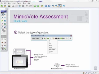 Using MimioVote assessment thumbnail