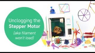 Robo E3  – Unclogging the Stepper Motor thumbnail